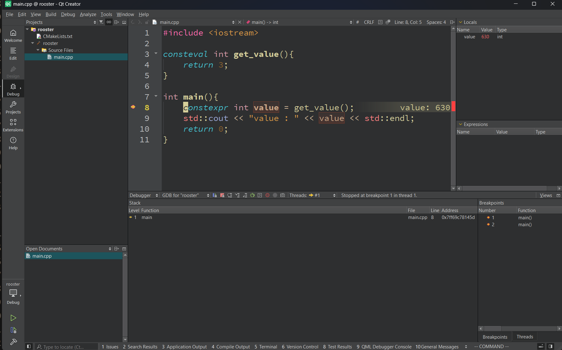 Qt Creator Example