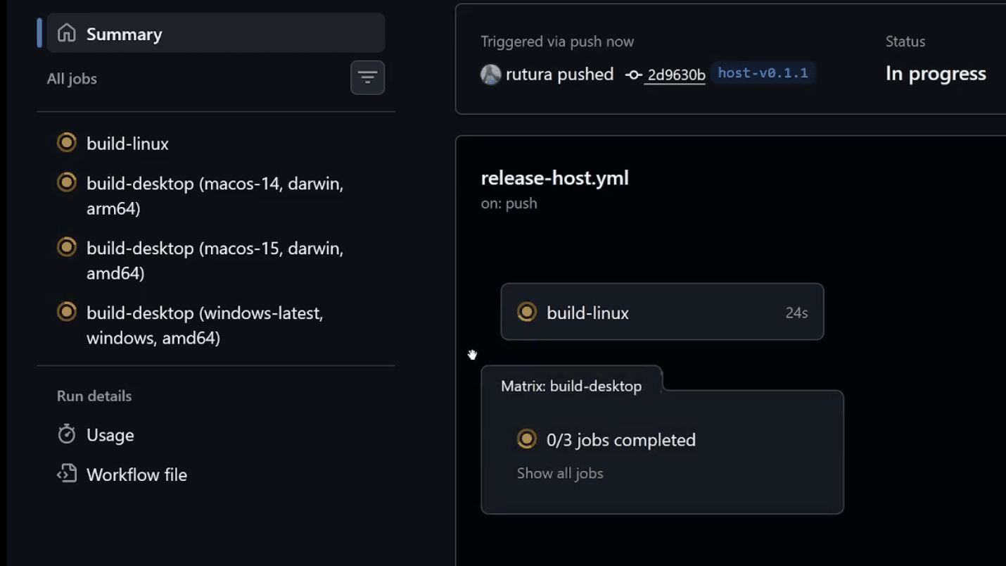 GitHub Action Machines Building the Project